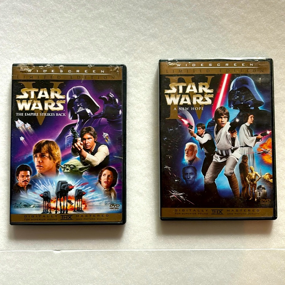 Star Wars episode 4 and 5 widescreen Limited edition DVDs with bonus discs